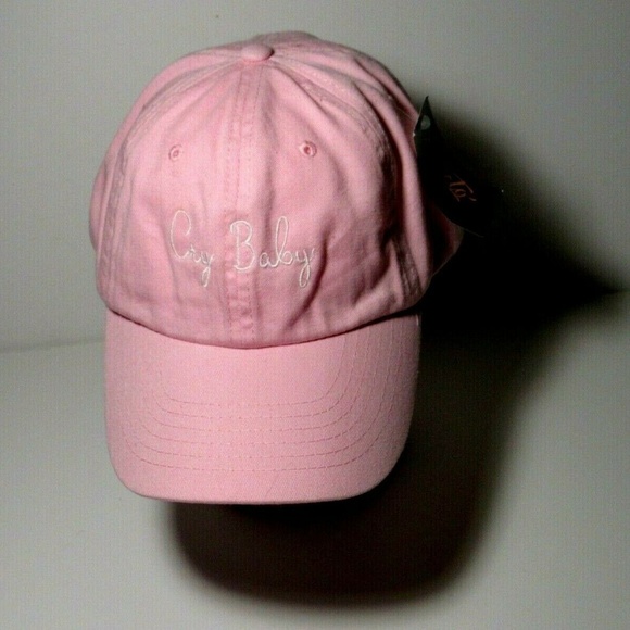 2 for $5!/ Pink Embroidered Cry Baby Baseball Cap - Picture 1 of 5
